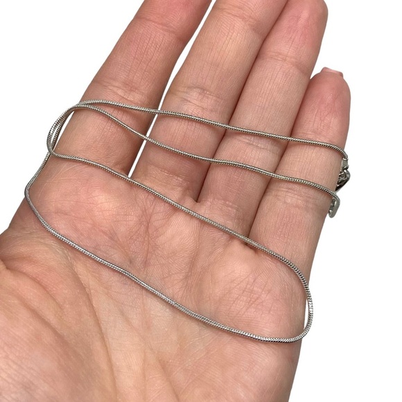 18” Snake Chain Necklace Silver Plated - Picture 4 of 7